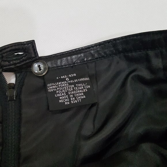 Mix-it Black Leather Skirt - Picture 4 of 5